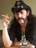 Lemmy Smoking Cigarette, Hard Rock Band Motorhead, October 2002 Photographic Print