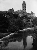 Views Glasgow University with the River Kelvin Flowing Alongside Photographic Print