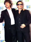 MTV Music Awards in Ireland U2 Singer Bono and Rolling Stones Singer Mick Jagger, November 1999 Photographic Print
