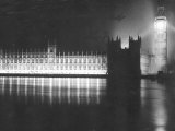 Palace of Westminster London, V Day Celebrations, End of WW2 in Europe, May 1945 Photographic Print