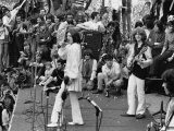 Mick Jagger with the Rolling Stones 1970s Fotografisk tryk Mick Jagger with the Rolling Stones 1970s Fotografisk tryk