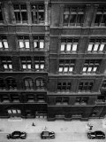 Window Cleaner Looks Down from the Roof of the Central Hotel in Hope Street, Glasgow Photographic Print