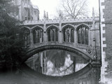 Bridge of Sighs, St. Johns College, Crossing the River Cam in Cambridge, March 1974 Photographic Print