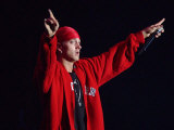 Eminem on Stage at the Gig on the Green Festival in Glasgow Green, August 2001 Photographic Print