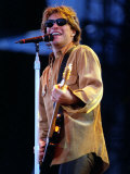 Bon Jovi Pop Group in Concert at Ibrox Football Stadium Glasgow Fotografiskt tryck