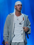 Eminem on Stage at the Gig on the Green Festival in Glasgow Green, August 2001 Fotografie-Druck
