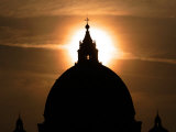 St. Peter's Basilica the Morning after the Death of Pope John Paul II was Announced in Rome, Italy Photographic Print