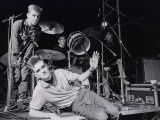 The Smiths L-R Andy Rouke, Mike Joyce (Drums), Johnny Marr and Morrissey (Centre), March 1984 Fotografická reprodukce