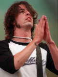 Foo Fighters Group Band Performing at the Gig on the Green at Glasgow Green, August 2000 Fotografie-Druck