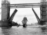 A Replica of Francis Drakes Ship the Golden Hinde Sails Down the Thames, September 1974 Photographic Print