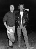 Eric Clapton with Phil Collins Before the Concert at the Royal Albert Hall Photographic Print