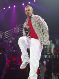 Justin Timberlake Performing in His Justified Tour in the Belfast Odyssey, December 2003 Fotografisk tryk Justin Timberlake Performing in His Justified Tour in the Belfast Odyssey, December 2003 Fotografisk tryk