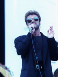 George Michael Singing at Nelson Mandela 70th Birthday Concert Photographie
