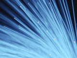 Blue Fiber Optic Wires Against Black Background Lámina fotográfica Blue Fiber Optic Wires Against Black Background Lámina fotográfica