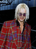 Billy Idol Leaving Heathrow Airport for Paris Where He is to Do a Show Photographic Print
