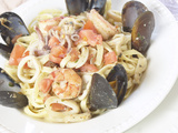 Plate of Seafood Pasta Lámina fotográfica Plate of Seafood Pasta Lámina fotográfica