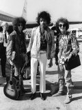 The Jimi Hendrix Experience Arriving at Heathrow Airport, August 1967 Photographie