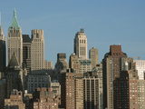 City Skyline Against Blue Sky Lámina fotográfica