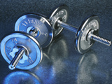 Steel Dumbbells Photographic Print