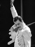 Queen Rock Group Freddie Mercury in Concert at St. James Park in Newcastle, 1986 Fotografisk trykk