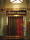 Ornate Currency Exchange Window Photographic Print