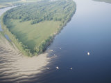 Sandbar on a Calm River Lámina fotográfica