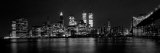 New York Skyline at Night Dominated by the Twin Towers of the World Trade Centre, August 1981 Photographie