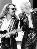 Eurythmics at the Nelson Mandela Concert with Annie Lennox and Guitarist Dave Stewart Fotografická reprodukce