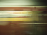 Blur of Passing Subway Lámina fotográfica