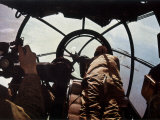 German Machine-Gunner in the Cockpit of a Bomber, Probably a Heinkel He-111 Photographic Print by Unsere Wehrmacht