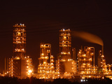 Factory at Night Photographic Print
