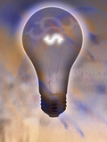 Light Bulb and Dollar Sign Lámina fotográfica Light Bulb and Dollar Sign Lámina fotográfica