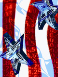 Patriotic Stars and Stripes with Numbers Photographic Print