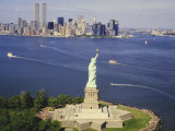 The Statue of Liberty and the New York Skyline Fotografisk tryk The Statue of Liberty and the New York Skyline Fotografisk tryk