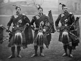 Bagpipers of the 1st Scots Guards Photographic Print