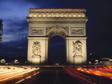 Arc De Triomphe at Night Photographic Print