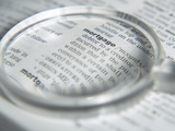 Definition of Mortgage with Magnifying Glass Photographic Print
