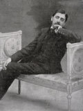 Marcel Proust French Writer Relaxing on an Ornate Sofa Photographic Print by Otto-pirou 
