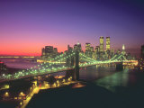 New York City Skyline and the Brooklyn Bridge - Fotografik Baskı New York City Skyline and the Brooklyn Bridge - Fotografik Baskı