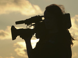 Silhouette of Cameraman Photographic Print