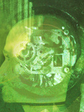 Machinery Gears in Person's Brain Photographic Print