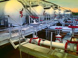 Petroleum Storage Tanks and Shut-Off Valves Photographic Print