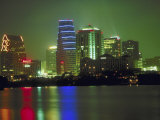 City Skyline at Night Photographic Print