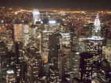 Downtown City at Night Photographic Print