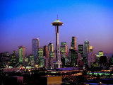 Horizon de Seattle au crépuscule Photographie