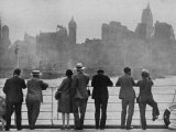 The Skyline of New York as Many First Saw It Arriving by Sea on Board The`Augustus Fotografická reprodukce