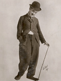 Charlie Chaplin (Sir Charles Spencer) English Comedian and Actor Fotografisk tryk Charlie Chaplin (Sir Charles Spencer) English Comedian and Actor Fotografisk tryk