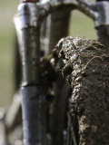 A Muddy Mountain Bike Tire, Mt. Bike Plakater af David D'angelo A Muddy Mountain Bike Tire, Mt. Bike Plakater af David D'angelo