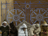Old Men Talking, Morocco Print by Pietro Simonetti