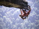Climber on Edge of Rock, USA Posters by Michael Brown